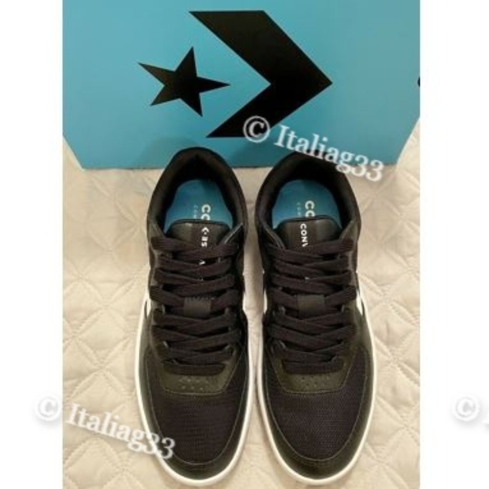Converse Rival Ox Sneaker UNISEX Size M:4 W:5.5 Low Top Chevron Black White Gum - Picture 5 of 16